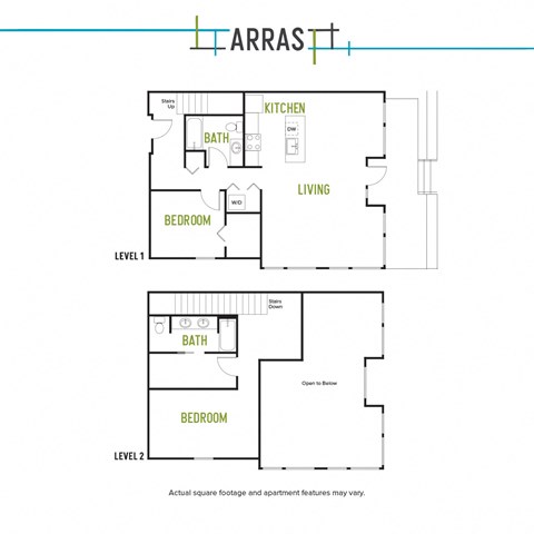 Floor plan for 2 beds, 2 baths, 1183 sqft